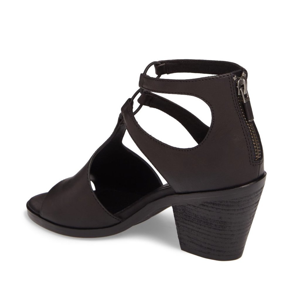 EILEEN FISHER Lou Block Heel Sandal Shoes Zip Back - Picture 3 of 12